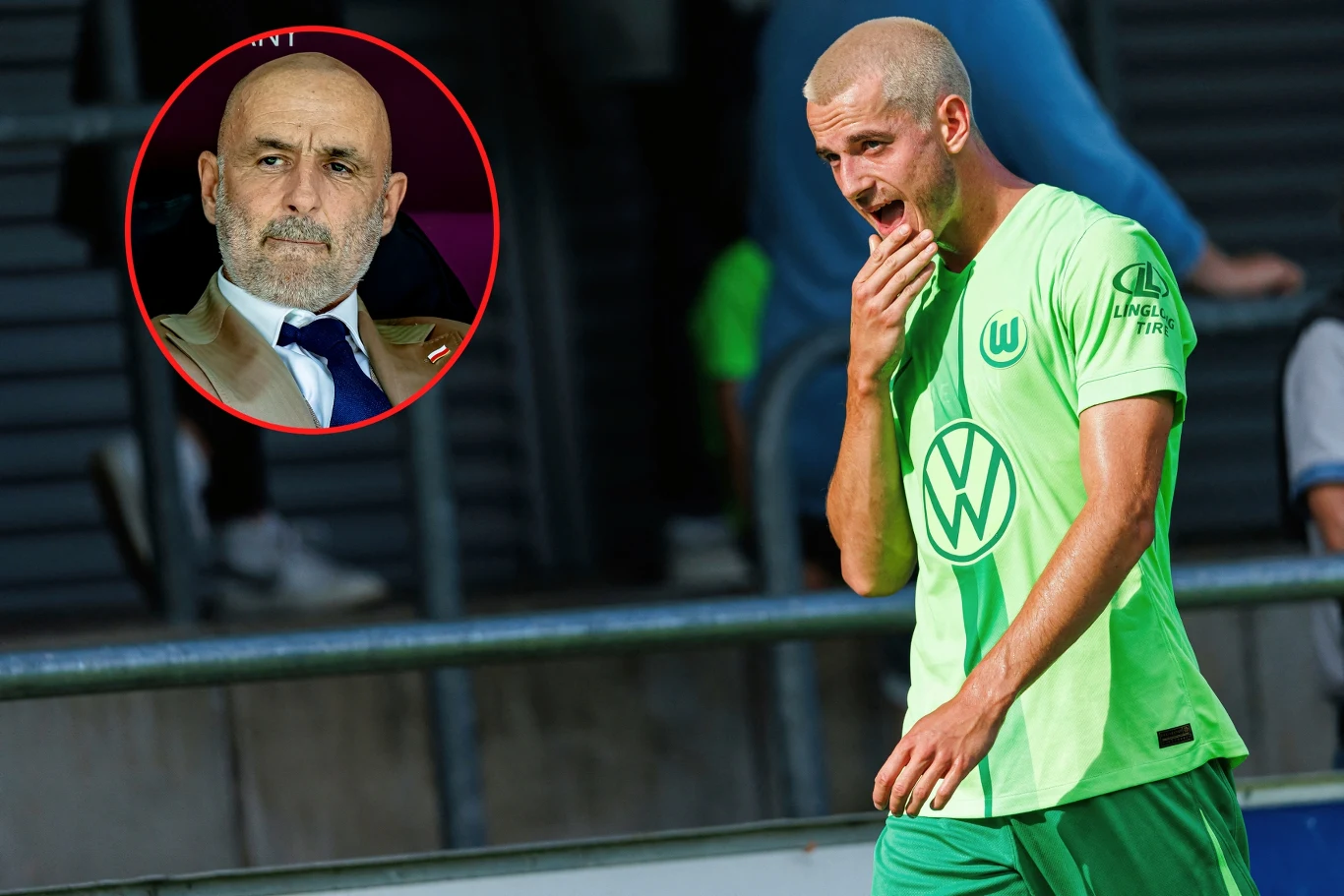 Michał Probierz i Jakub Kamiński