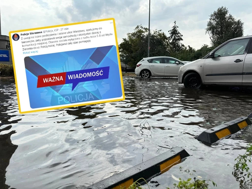 Pogoda w Warszawie. Wiele ulic zostało zalanych po poniedziałkowej nawałnicy Pogoda w Warszawie. Wiele ulic zostało zalanych po poniedziałkowej nawałnicy