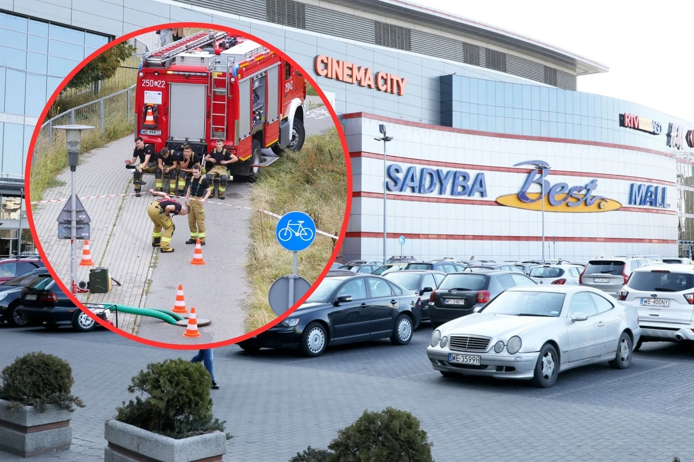 Doszło do rozszczelnienia dachu w galerii Sadyba Best Mall. Na miejsce udała się straż pożarna Doszło do rozszczelnienia dachu w galerii Sadyba Best Mall. Na miejsce udała się straż pożarna