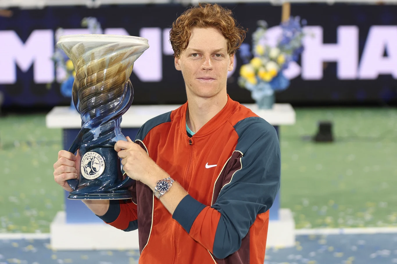 Jannik Sinner z trofeum Cincinnati Open Jannik Sinner z trofeum Cincinnati Open