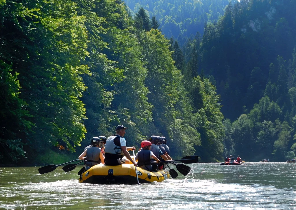 Będąc po słowackiej stronie Pienin warto skorzystać z atrakcji, która może dostarczyć dużej dawki adrenaliny. Jest to spływ Dunajem na pontonie, czyli rafting