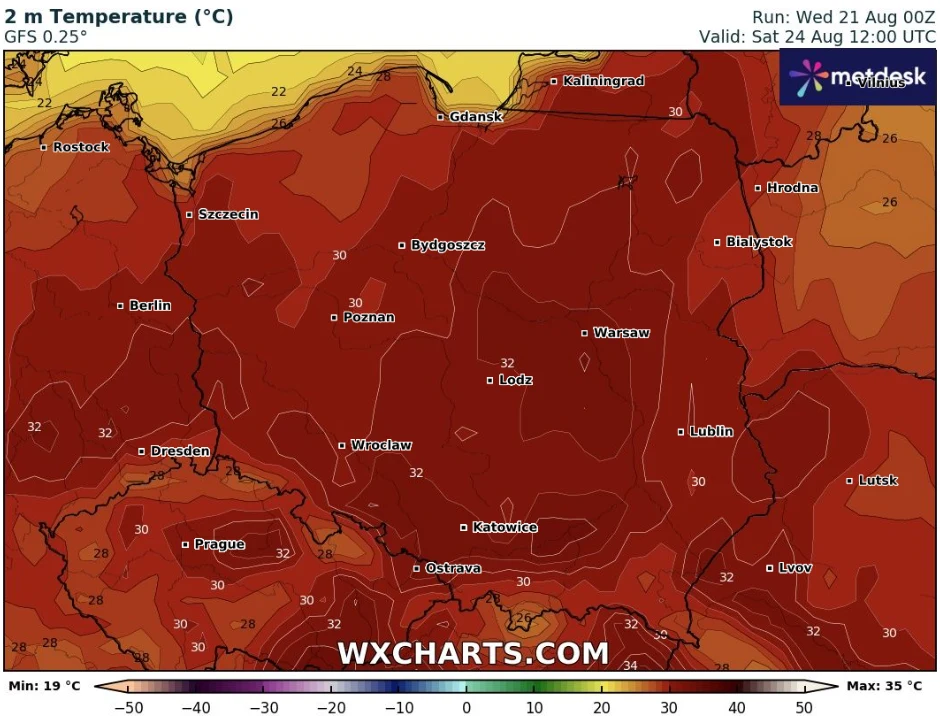 Sobota będzie upalna w całej Polsce. Lokalnie temperatury sięgną 32 stopni Celsjusza