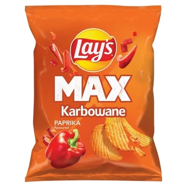 Lay's Max Chipsy ziemniaczane karbowane o smaku papryki 40 g - 0