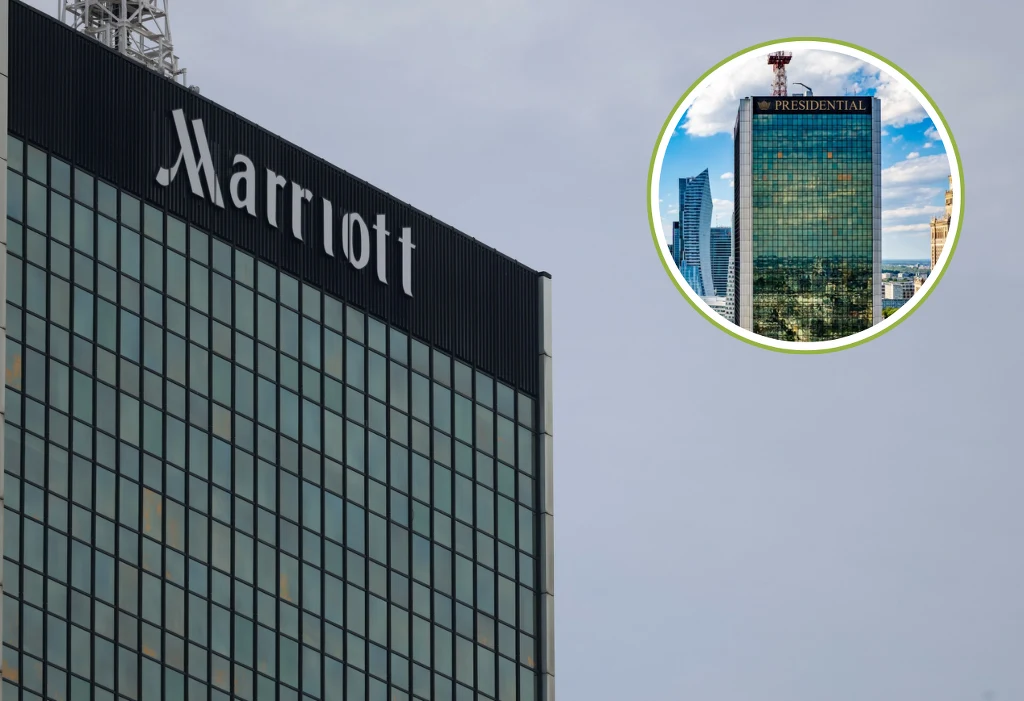 Warszawski Marriott ma nową nazwę. Dawne logo wkrótce zniknie z obiektu. Źródło: Filip Naumienko/REPORTER, lim.pl