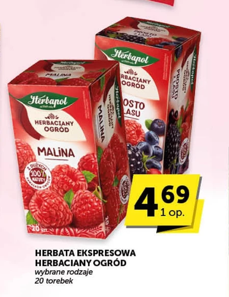 Herbapol Herbaciany Ogród Herbatka owocowo-ziołowa malina 54 g (20 x 2,7 g)