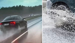 Co to jest aquaplaning? Przekonał się o tym ten kierowca