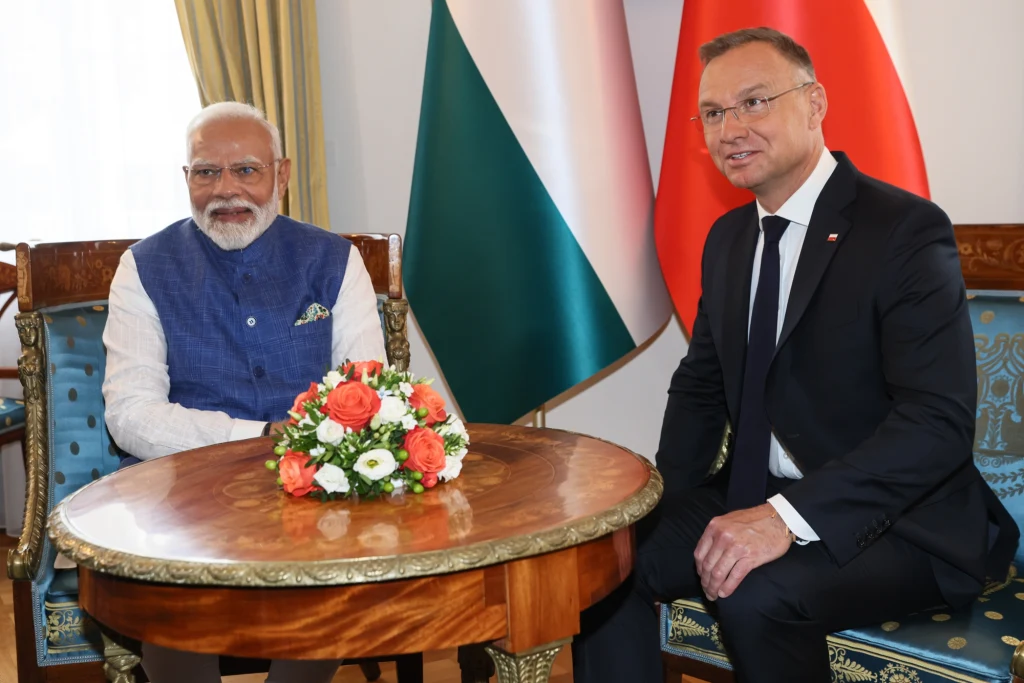 Podczas wizyty w Warszawie Narendra Modi spotkał się też z prezydentem Andrzejem Dudą