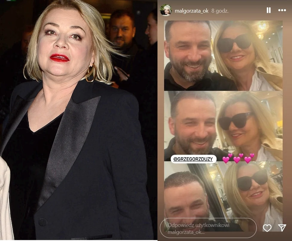 Małgorzata Ostrowska-Królikowska ze swoim fryzjerem