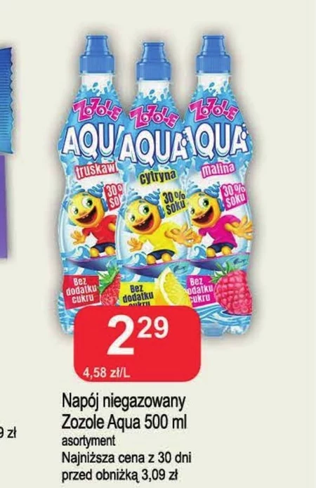 Zozole Aqua Napój niegazowany truskawka 500 ml