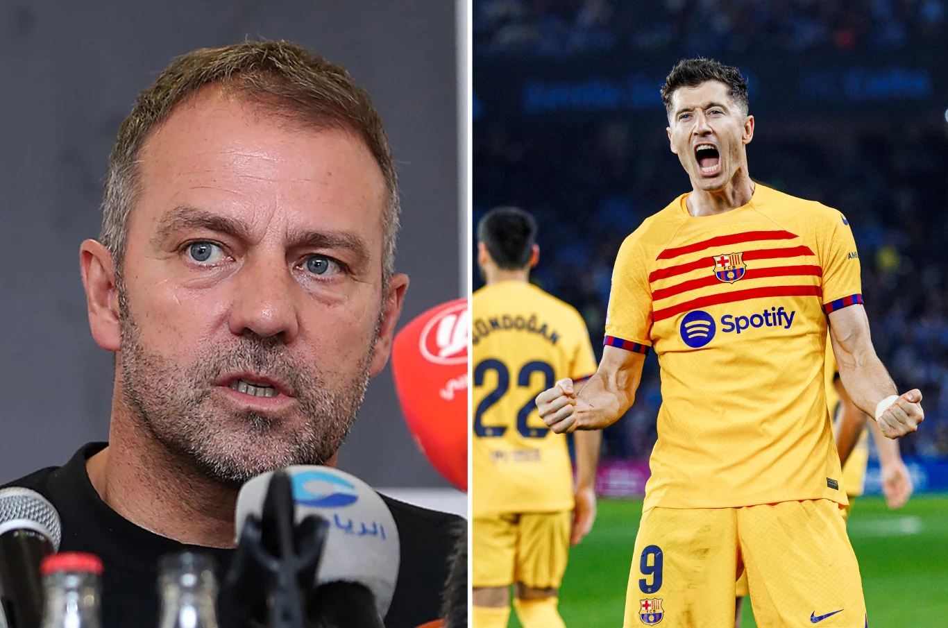 Hansi Flick i Robert Lewandowski Hansi Flick i Robert Lewandowski