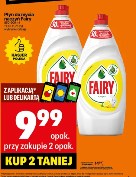 Fairy Original Cytryna Green Płyn do mycia . Bez namaczania, bez tłuszczu, bez problemu 900 ML