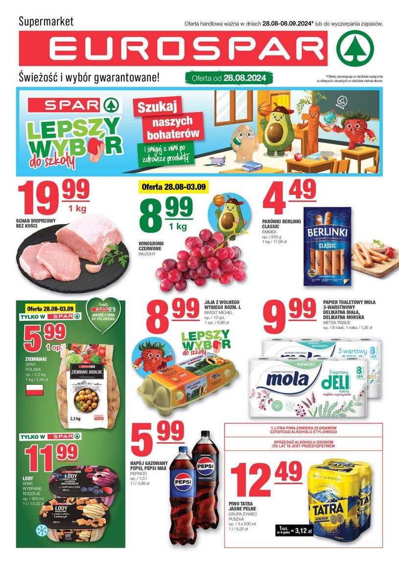 Gazetka promocyjna EuroSPAR - ważna od 28. 08. 2024 do 08. 09. 2024