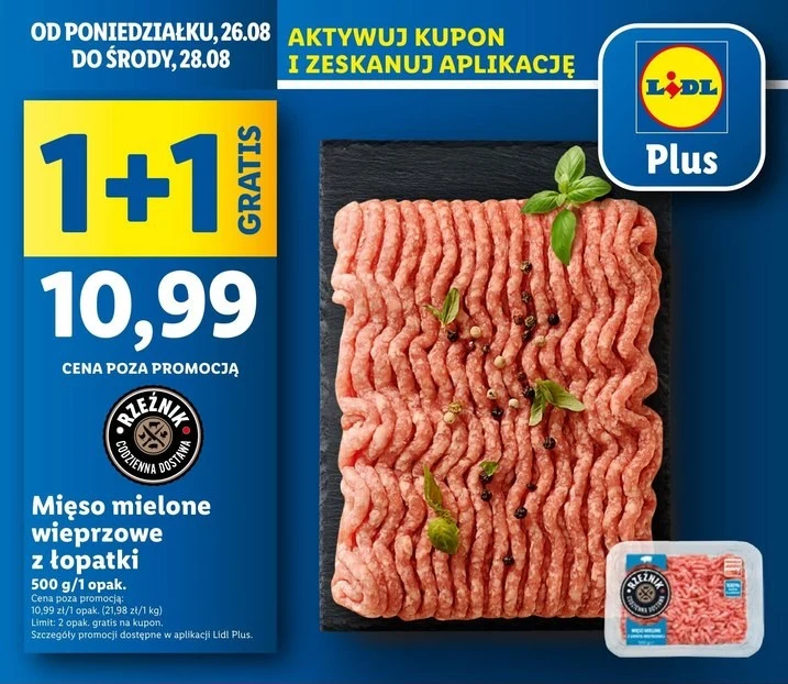 Mięso mielone 1+1 gratis Mięso mielone 1+1 gratis