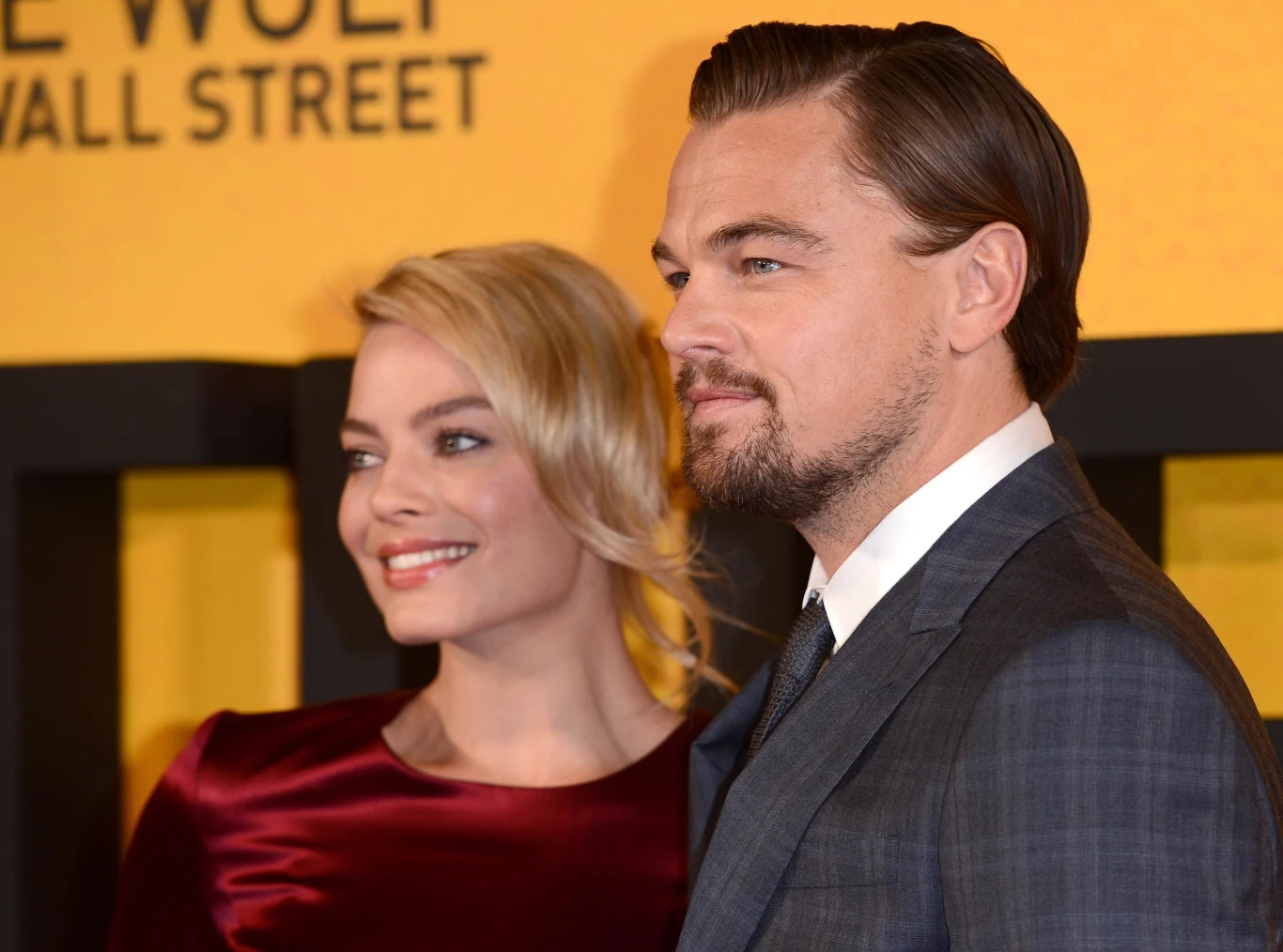 Margot Robbie i Leonardo DiCaprio na premierze filmu "Wilk z Wall Street"
