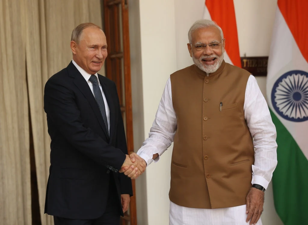 Władimir Putin oraz Narendra Modi przed rozmowami (zdj. arch.) Władimir Putin oraz Narendra Modi przed rozmowami (zdj. arch.)