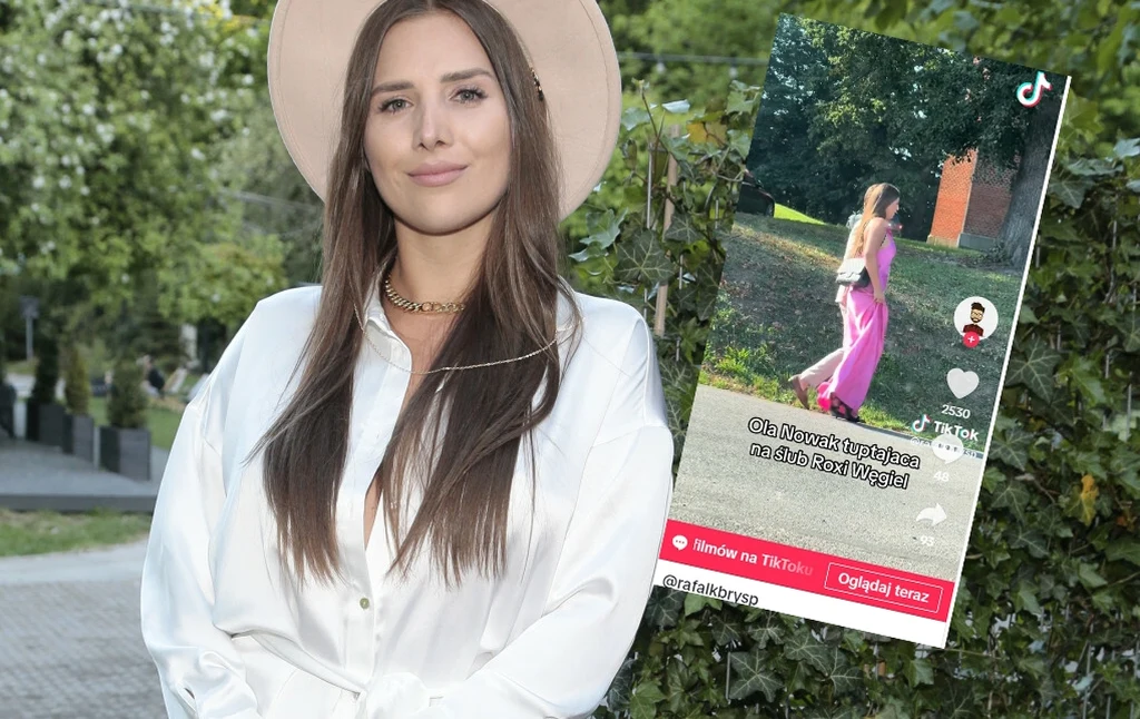 Ola Nowak ledwo chodziła na ślubie Roxie Węgiel /https://www.tiktok.com/@rafalkbrysp/