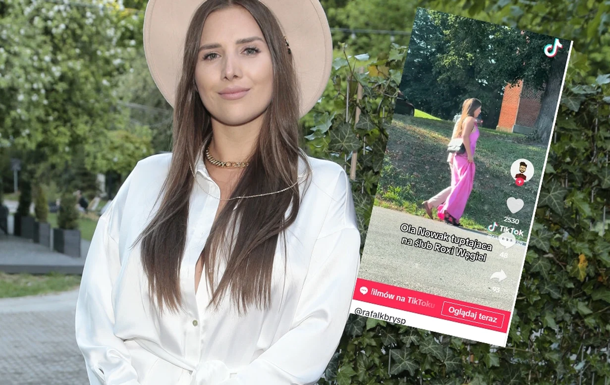 Ola Nowak ledwo chodziła na ślubie Roxie Węgiel /https://www.tiktok.com/@rafalkbrysp/ Ola Nowak ledwo chodziła na ślubie Roxie Węgiel /https://www.tiktok.com/@rafalkbrysp/
