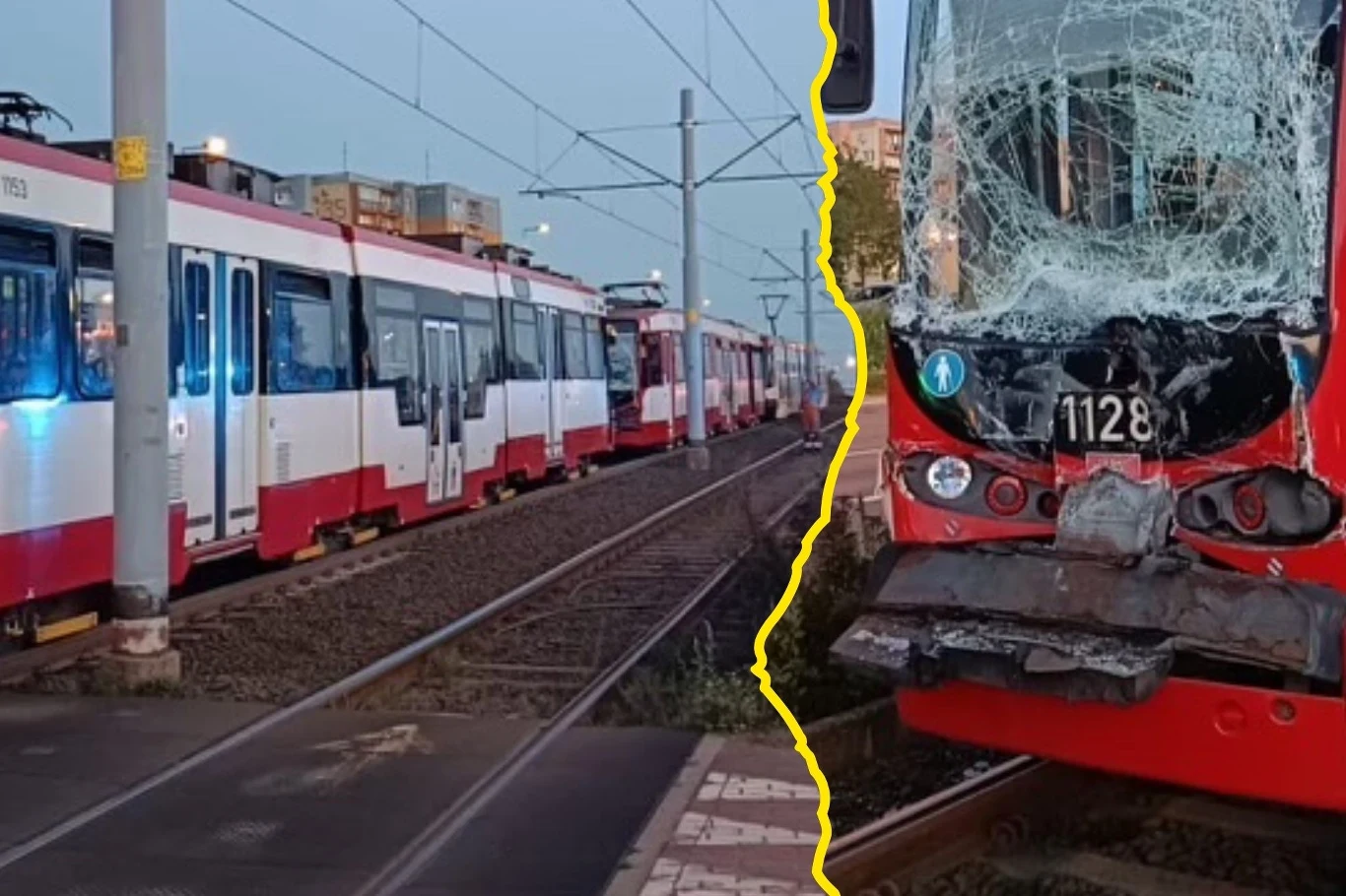 Na gdańskim Chełmie doszło do zderzenie dwóch tramwajów. Siedem osób zostało rannych Na gdańskim Chełmie doszło do zderzenie dwóch tramwajów. Siedem osób zostało rannych