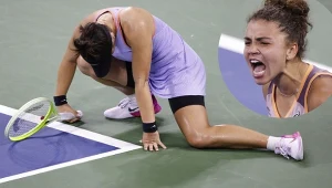 Bianca Andreescu zaskoczyła Jasmine Paolini (na małym zdj.) rzadko spotykanym zagraniem 