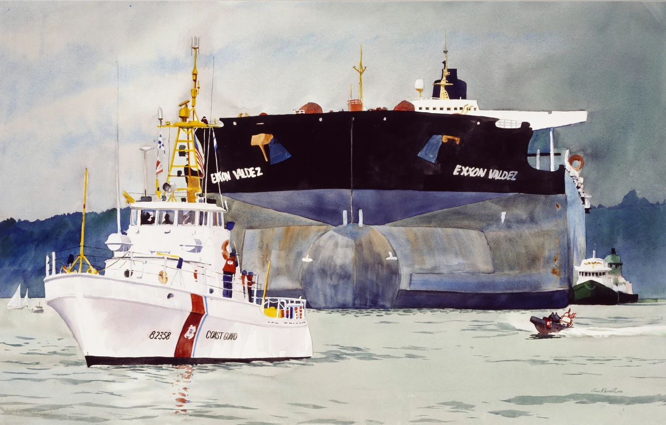 Wielki tankowiec "Exxon Valdez" rozbił się w 1989 roku Wielki tankowiec "Exxon Valdez" rozbił się w 1989 roku