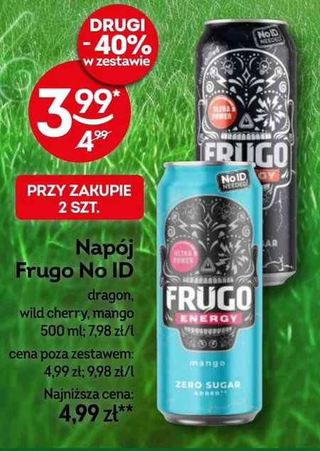Frugo Energy Mango Gazowany napój 330 ml