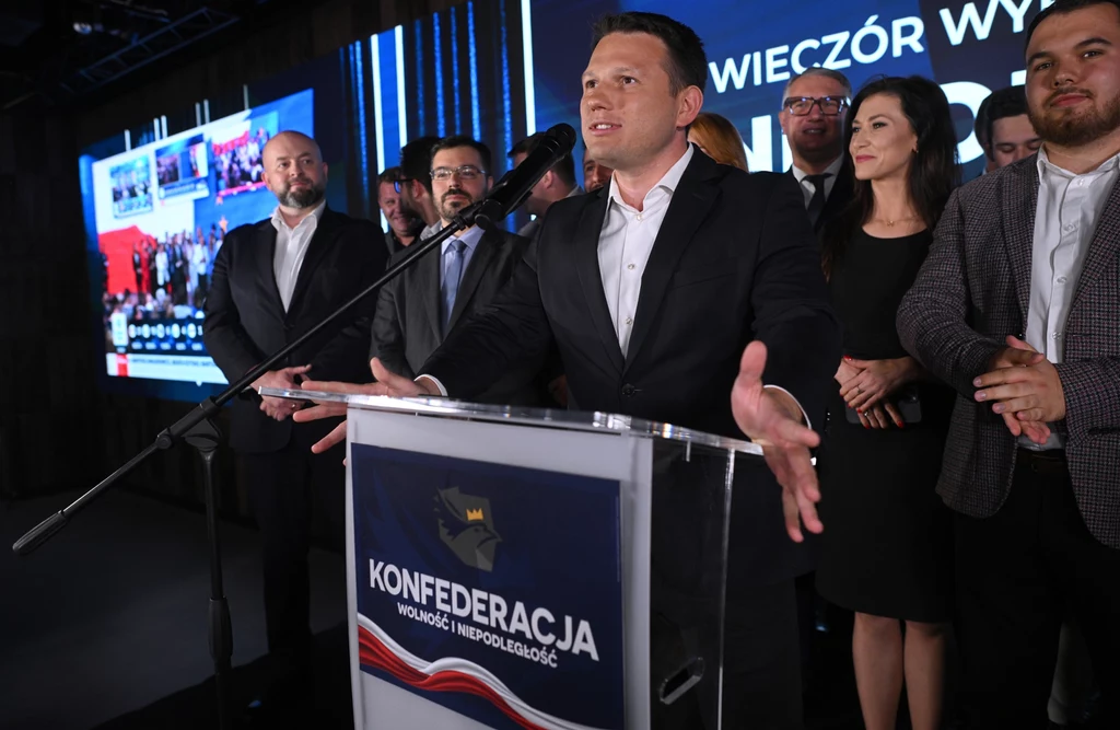Sławomir Mentzen podczas wieczoru wyborczego Konfederacji (zdj. arch.) Sławomir Mentzen podczas wieczoru wyborczego Konfederacji (zdj. arch.)