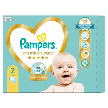 Pampers Premium Care Pieluszki, rozmiar 2, 136 sztuk, 4kg-8kg - 1