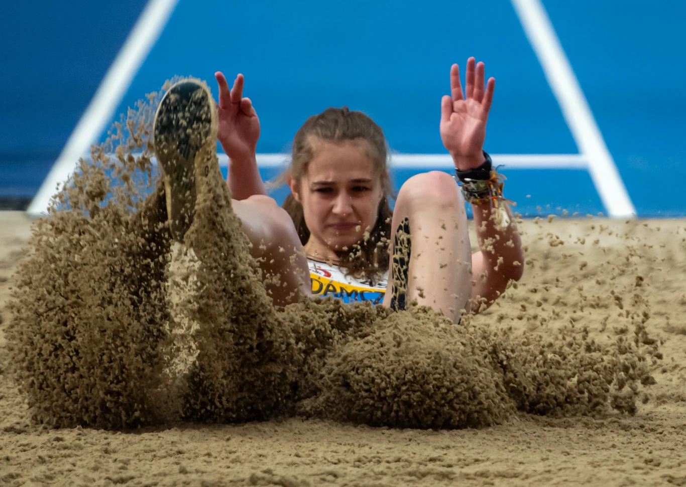 Julia Adamczyk podczas halowych mistrzostw Polski U20