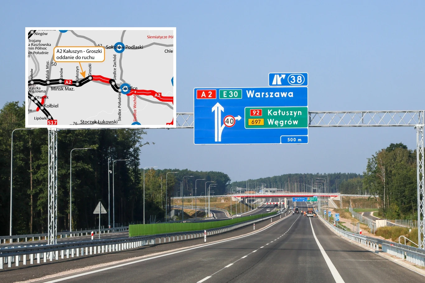 Od dziś autostrada A2 jest dłuższa. Kierowcy zyskali kolejne 12 kilometrów. Od dziś autostrada A2 jest dłuższa. Kierowcy zyskali kolejne 12 kilometrów.
