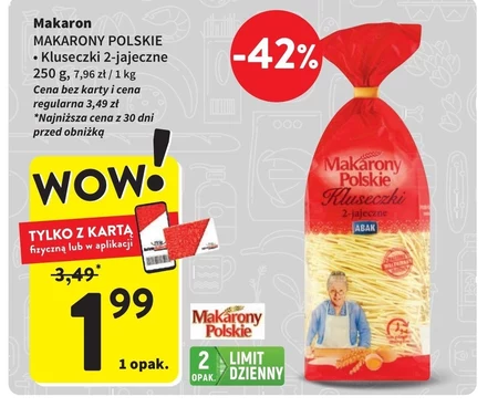 Makarony Polskie Makaron 2-jajeczny kluseczki 250 g