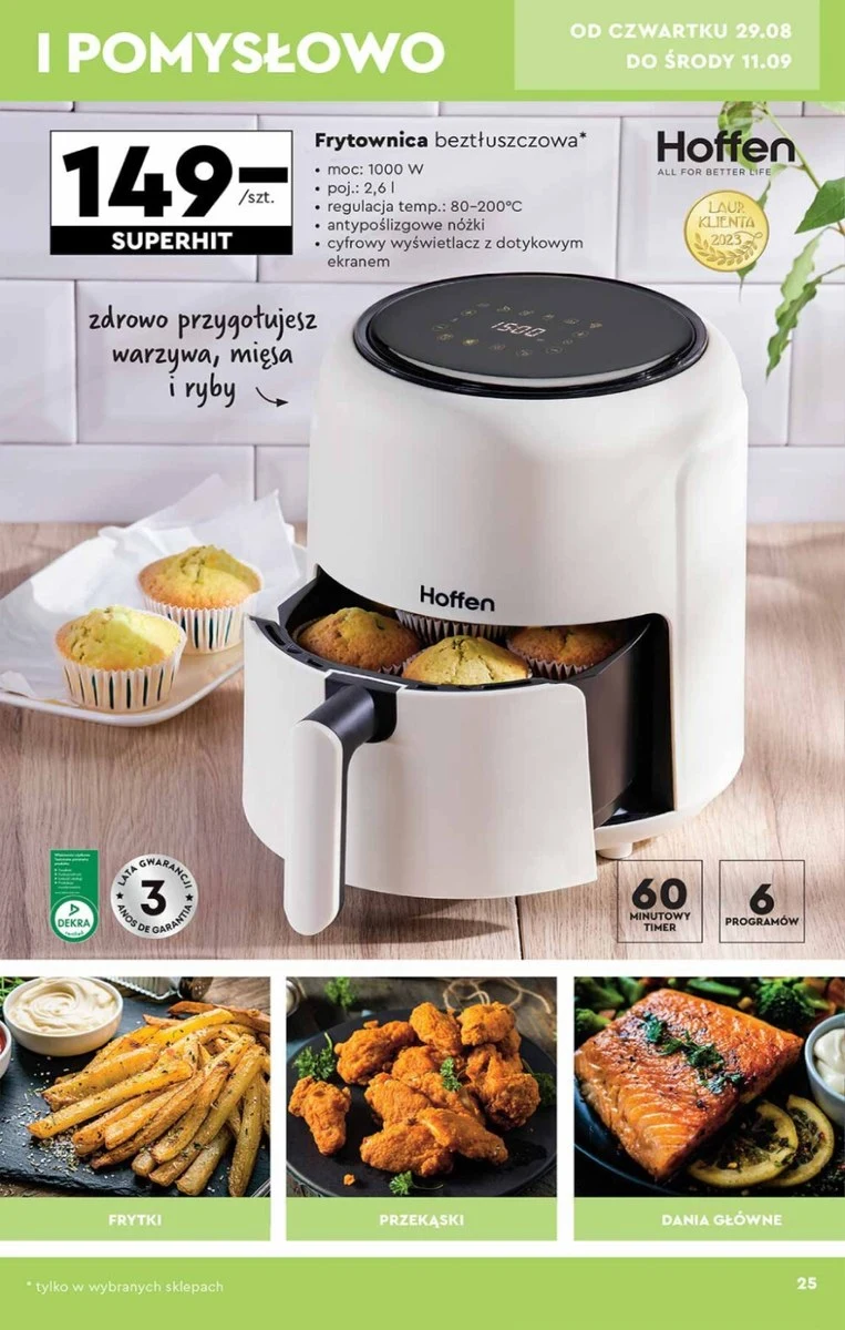 Frytkownica beztłuszczowa w Biedronce 