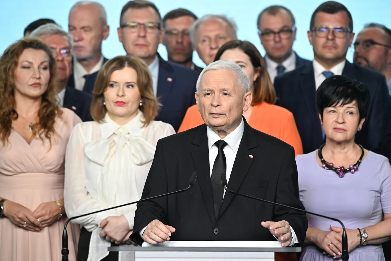 Jarosław Kaczyński komentujący decyzję PKW Jarosław Kaczyński komentujący decyzję PKW