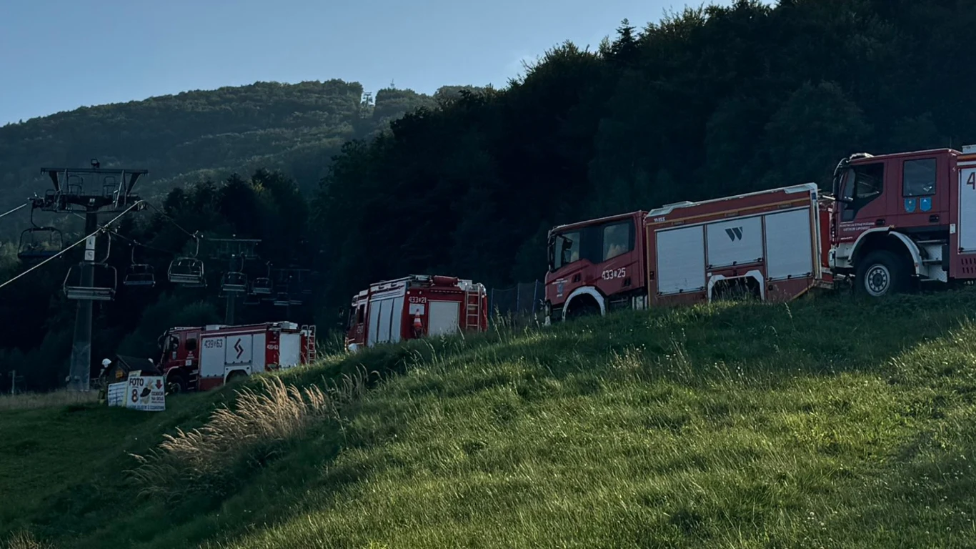 Akcja służb w Ustroniu. Stanęła kolejka linowa Czantoria Akcja służb w Ustroniu. Stanęła kolejka linowa Czantoria