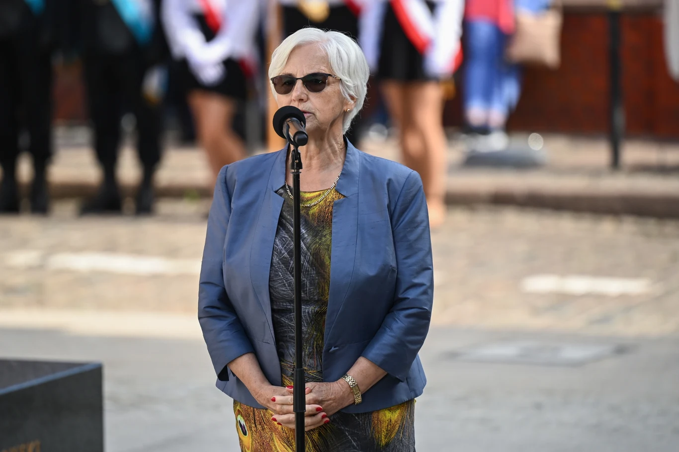 Danuta Wałęsa podczas uroczystości w Gdańsku Danuta Wałęsa podczas uroczystości w Gdańsku