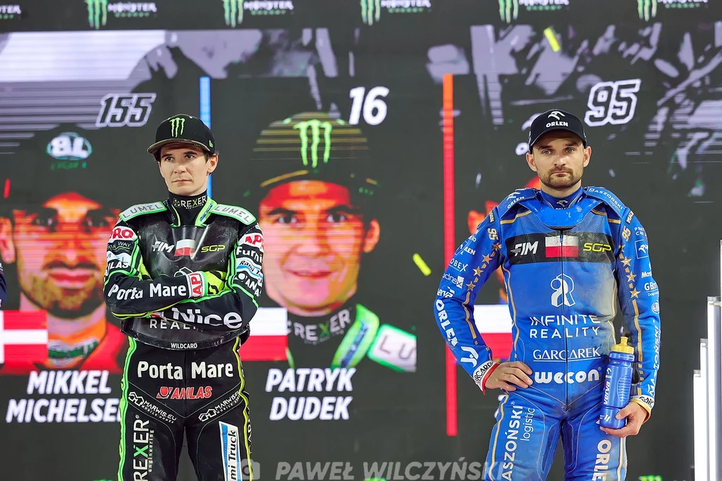 Patryk Dudek i Bartosz Zmarzlik w Grand Prix Polski we Wrocławiu 2024. Patryk Dudek i Bartosz Zmarzlik w Grand Prix Polski we Wrocławiu 2024.