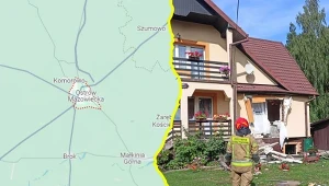 Do eksplozji doszło w domu jednorodzinnym w Ostrowi Mazowieckiej przy ulicy Stanisława Dubois
