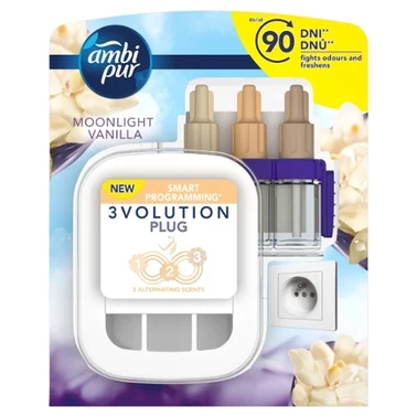 Ambi Pur 3Volution Elektryczny odświeżacz powietrza, zestaw startowy, Moonlight Vanilla 20 ml - 1