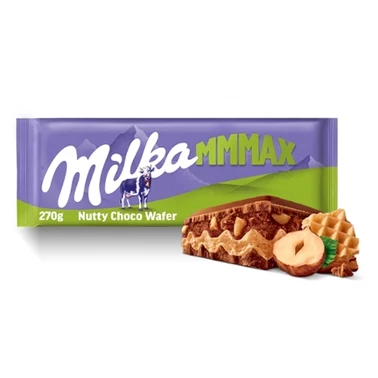 Milka Mmmax Czekolada mleczna z wafelkiem Nutty Choco Wafer 300 g - 0