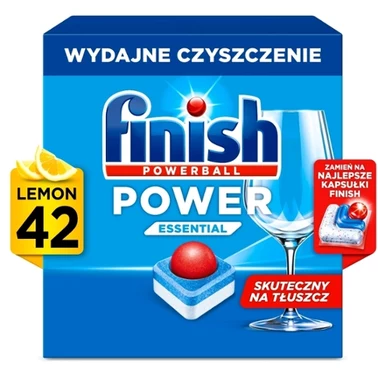 Finish Power Essential Lemon Tabletki do zmywarki 42 sztuki - 0