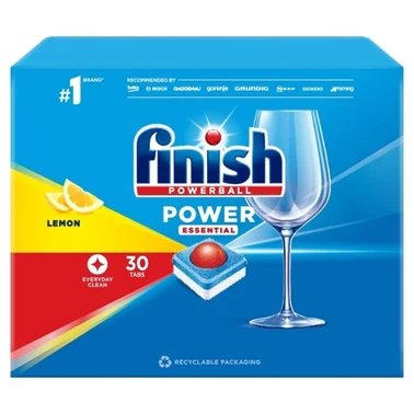 Finish Power Essential Lemon Tabletki do mycia naczyń w zmywarce 390 g (30 sztuk) - 1