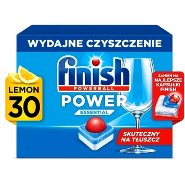 Finish Power Essential Lemon Tabletki do zmywarki 30 sztuk - 0