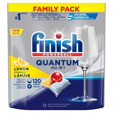 Finish Quantum Lemon Kapsułki do mycia naczyń w zmywarce 1248 g (120 sztuk) - 2