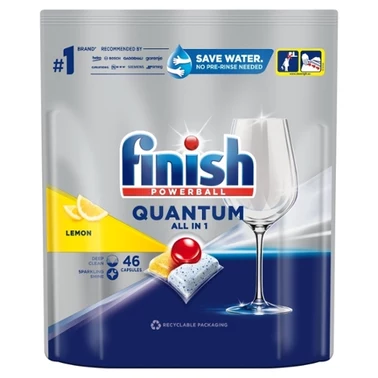 Finish Quantum Lemon Kapsułki do mycia naczyń w zmywarce 478,4 g (46 sztuk) - 2