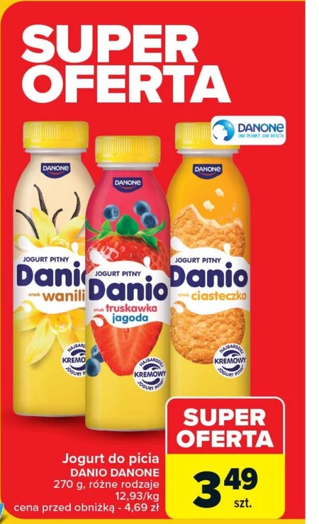 Danone Danio Jogurt pitny smak ciasteczko 270 g