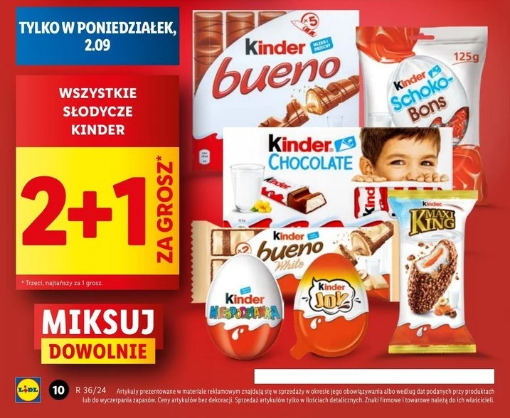 Słodycze Kinder za 1 grosz w Lidlu! Słodycze Kinder za 1 grosz w Lidlu!