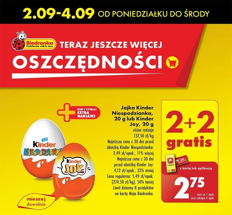 Jajka Kinder za darmo w Biedornce Jajka Kinder za darmo w Biedornce