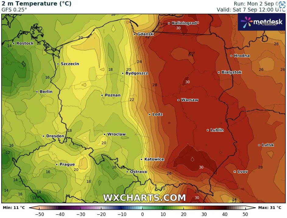 W weekend do Polski dotrze ochłodzenie. Najcieplej będzie we wschodniej połowie kraju W weekend do Polski dotrze ochłodzenie. Najcieplej będzie we wschodniej połowie kraju