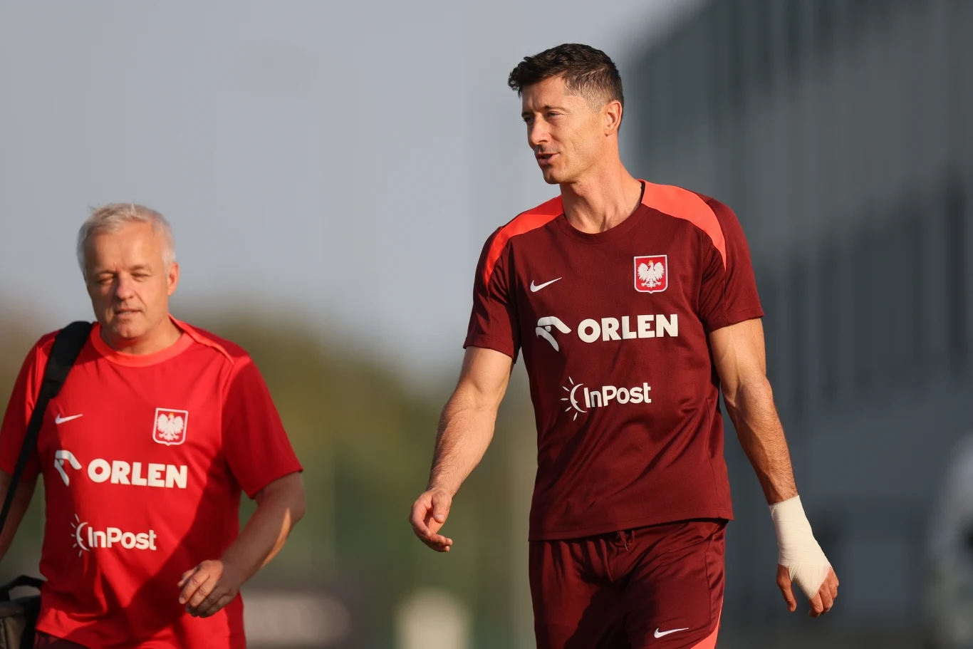 Robert Lewandowski i Jacek Jaroszewski, lekarz kadry