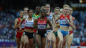 Tatiana Tomaszowa prowadzi bieg podczas igrzysk w Londynie