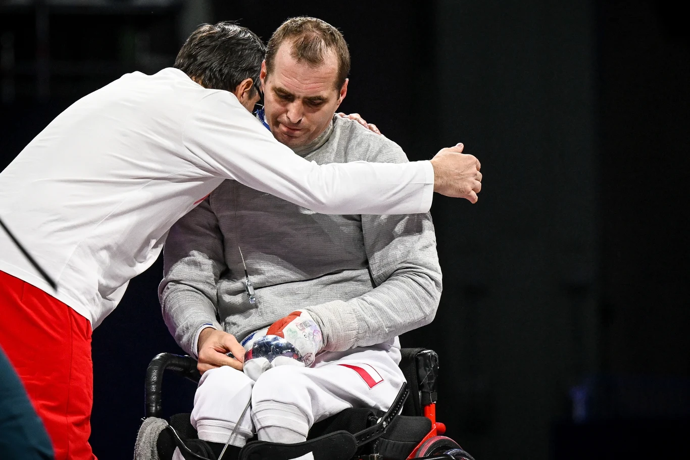 Michał Dąbrowski wraz ze swoim trenerem Michał Dąbrowski wraz ze swoim trenerem